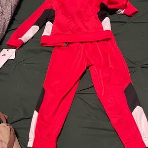 Nike Kids Red and Black Joggers